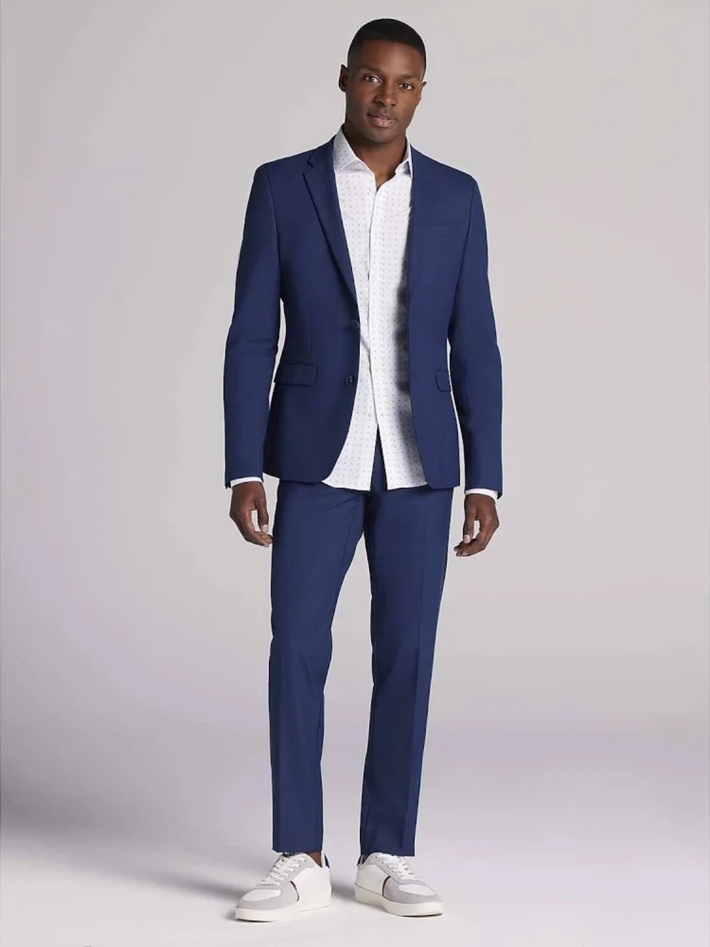 Egara Slim Fit Navy Blue Suit Jacket & Trousers Stretch 34M